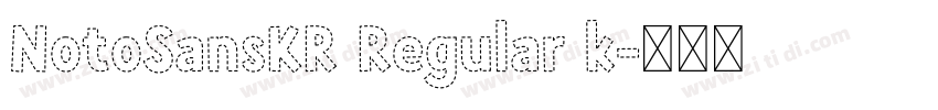 NotoSansKR Regular k字体转换